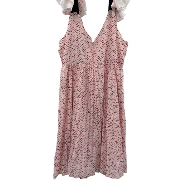 RTR Eloquii White & Red Valentine's Day Heart Print Off Shoulder Midi Dress 20 - Picture 6 of 12